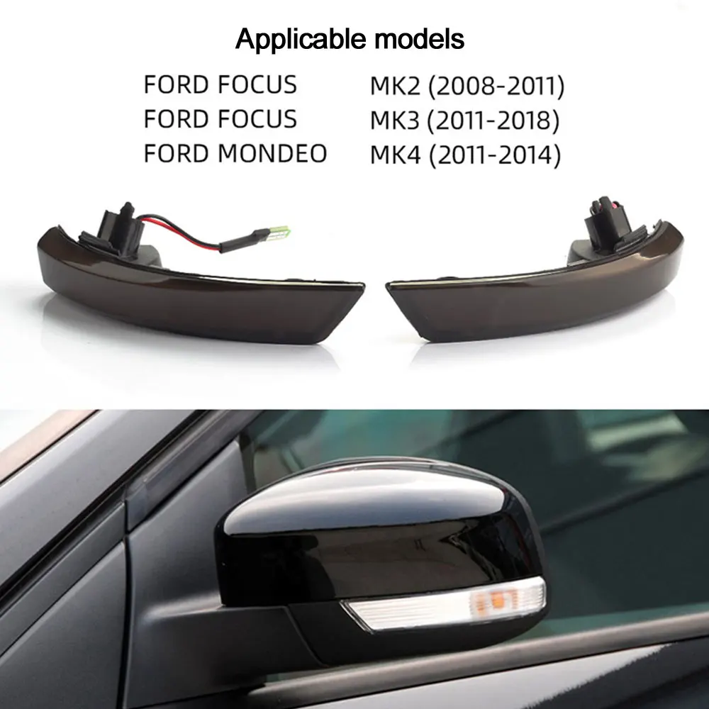 2pcs LED Dynamic Turn Signal Lamp Rearview Mirror Indicator Blinker for Focus 2 3 MK2 MK3 Mondeo MK4 Car Flow Water Lights
2pcs LED Dynamic Turn Signal Lamp Rearview Mirror Indicator Blinker for Focus 2 3 MK2 MK3 Mondeo MK4 Car Flow Water Lights