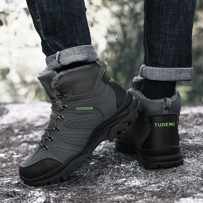 Fashion Men's Boots Thick Plush Men Snow Boots Non-slip Wear-Resistant Hiking Boots Outdoor Men Winter Boots Zapatillas Hombre
Fashion Men's Boots Thick Plush Men Snow Boots Non-slip Wear-Resistant Hiking Boots Outdoor Men Winter Boots Zapatillas Hombre