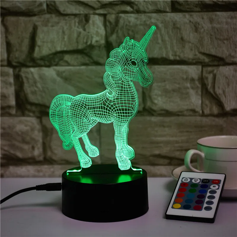 Unicorn Light USB Touch Remote Control Small Table Lamp LED Acrylic Unicorn 3D Night Light Anime Lamp Room Decoration Lights
Unicorn Light USB Touch Remote Control Small Table Lamp LED Acrylic Unicorn 3D Night Light Anime Lamp Room Decoration Lights