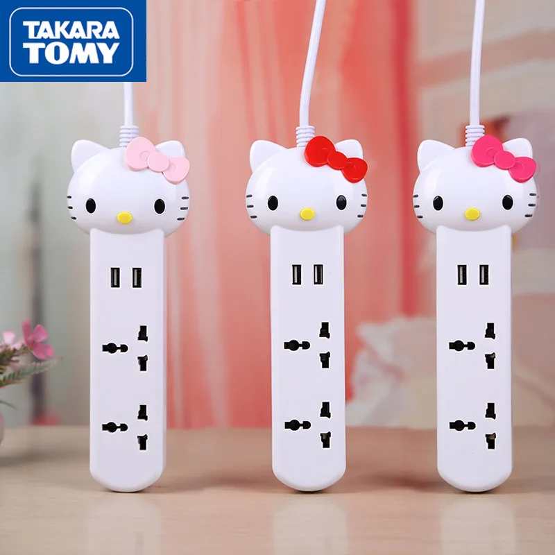 TAKARA TOMY Cartoon Hello Kitty Wiring Board Conversion Plug Socket Simple Cute Power Cord USB Socket Universal
TAKARA TOMY Cartoon Hello Kitty Wiring Board Conversion Plug Socket Simple Cute Power Cord USB Socket Universal