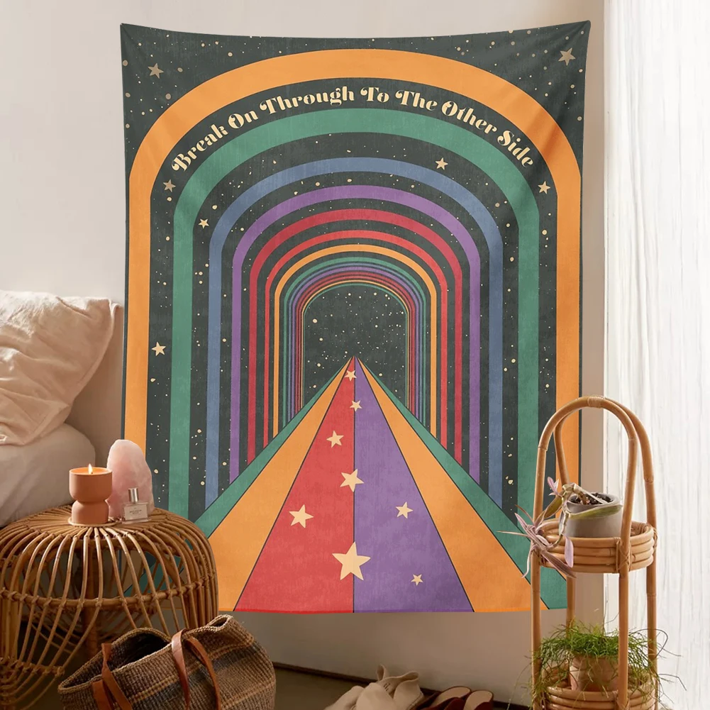 Vintage Rainbow Tapestry Wall Hanging Bohemian Ouija Wall Art Decor Home Bedroom Art Carpet Retro Wall Hanging Decor Tapestries
Vintage Rainbow Tapestry Wall Hanging Bohemian Ouija Wall Art Decor Home Bedroom Art Carpet Retro Wall Hanging Decor Tapestries