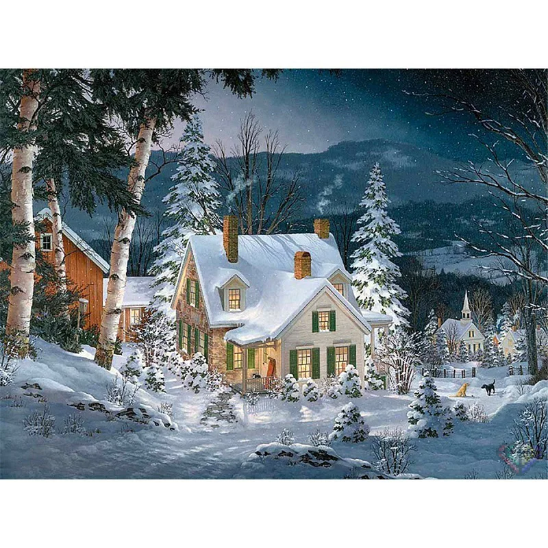House Scenery DIY 5D Diamond Painting Winter Landscape Diamond Embroidery Cross Stitch Kits Full Round Drill Mosaic Home Decor
House Scenery DIY 5D Diamond Painting Winter Landscape Diamond Embroidery Cross Stitch Kits Full Round Drill Mosaic Home Decor