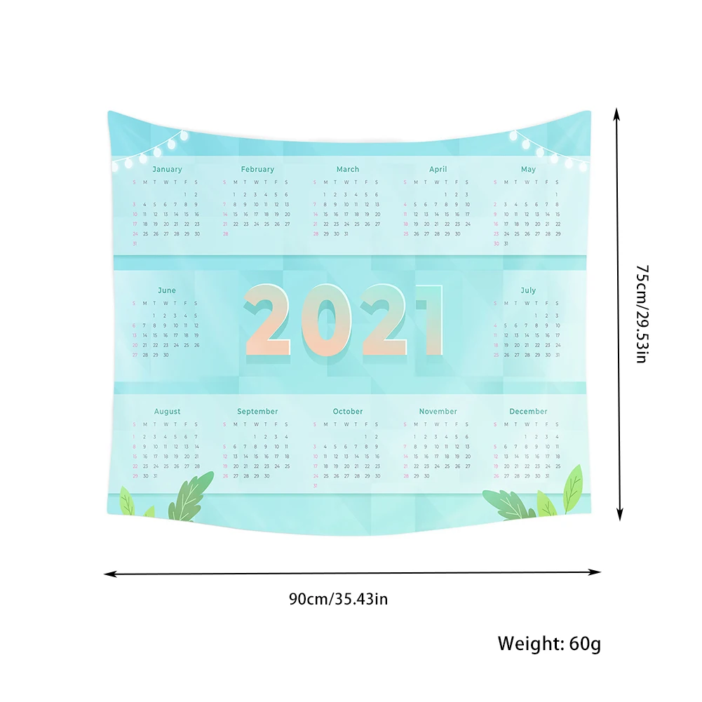 2021 Wall Cloth Calendar 75*90cm Large Size Calendar Wall Decoration Plan Schedule Organizer Polyester Calendar
2021 Wall Cloth Calendar 75*90cm Large Size Calendar Wall Decoration Plan Schedule Organizer Polyester Calendar