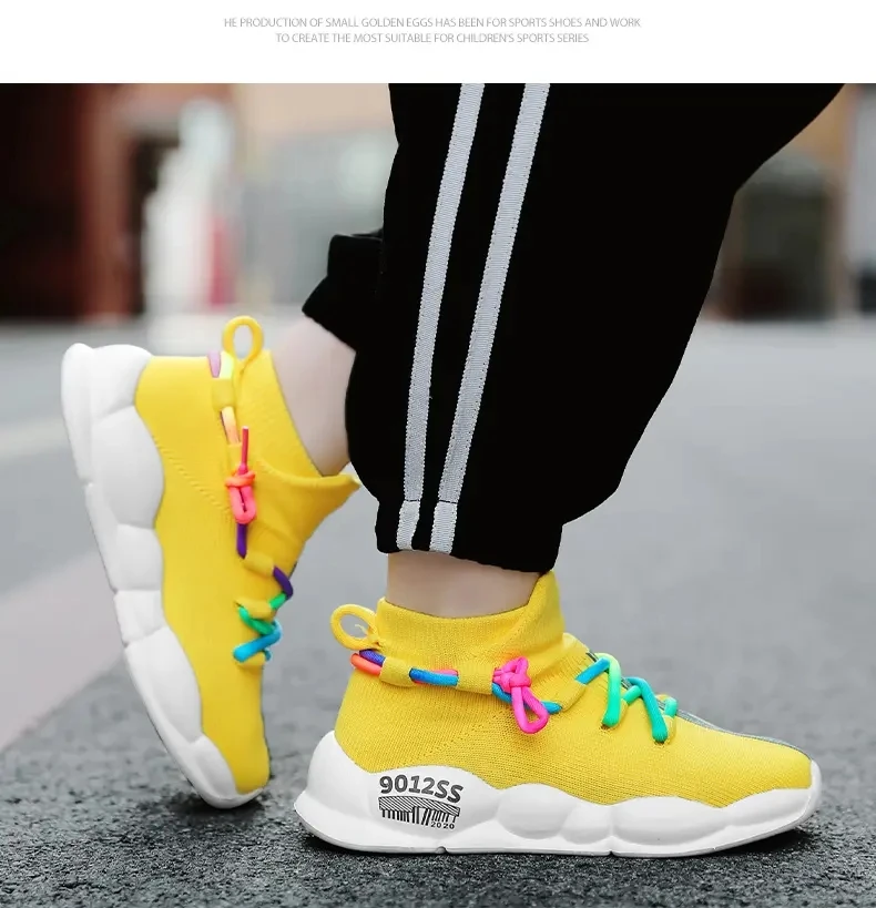 Spring Autumn Children's Color Flying Woven Set Foot High Top Casual Shoes Boy's Girl's Socks Shoes Breathable Sports Shoe 28-39
Spring Autumn Children's Color Flying Woven Set Foot High Top Casual Shoes Boy's Girl's Socks Shoes Breathable Sports Shoe 28-39