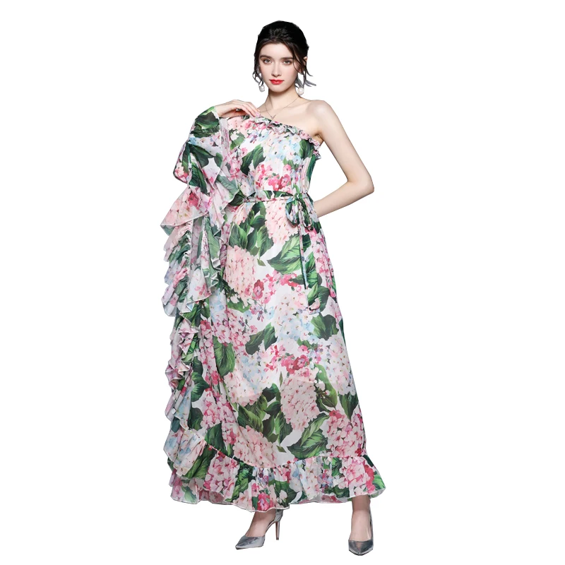 New Summer Fashion Holiday Loose Boho Maxi Dresses Off Shoulder Chiffon Floral Ruffles Elegant Robe Femme Saudi Arabian Clothes
New Summer Fashion Holiday Loose Boho Maxi Dresses Off Shoulder Chiffon Floral Ruffles Elegant Robe Femme Saudi Arabian Clothes