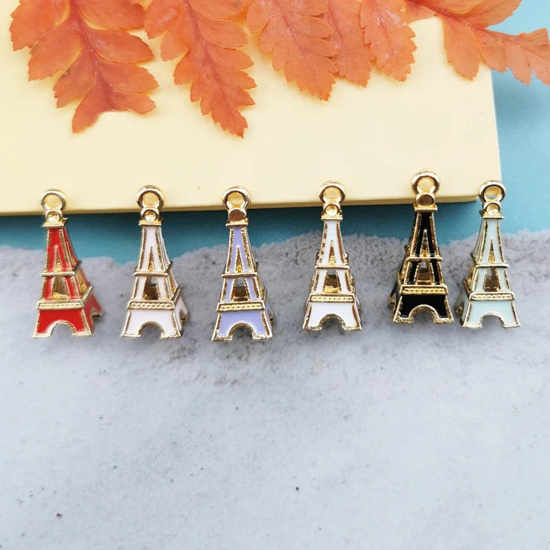 Hot 10pcs Fashion Charms Enamels Gifts Iron Tower Alloy Pendant Making Hair Bracelet Necklace Jewelry Accessories DIY Craft
Hot 10pcs Fashion Charms Enamels Gifts Iron Tower Alloy Pendant Making Hair Bracelet Necklace Jewelry Accessories DIY Craft