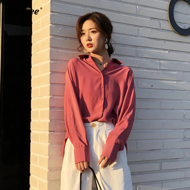 Women 2020 Spring Fashion Long Sleeve irregular V-neck Pink Shirt Office Blouse Slim Casual Tops Female Plus Size
Women 2020 Spring Fashion Long Sleeve irregular V-neck Pink Shirt Office Blouse Slim Casual Tops Female Plus Size