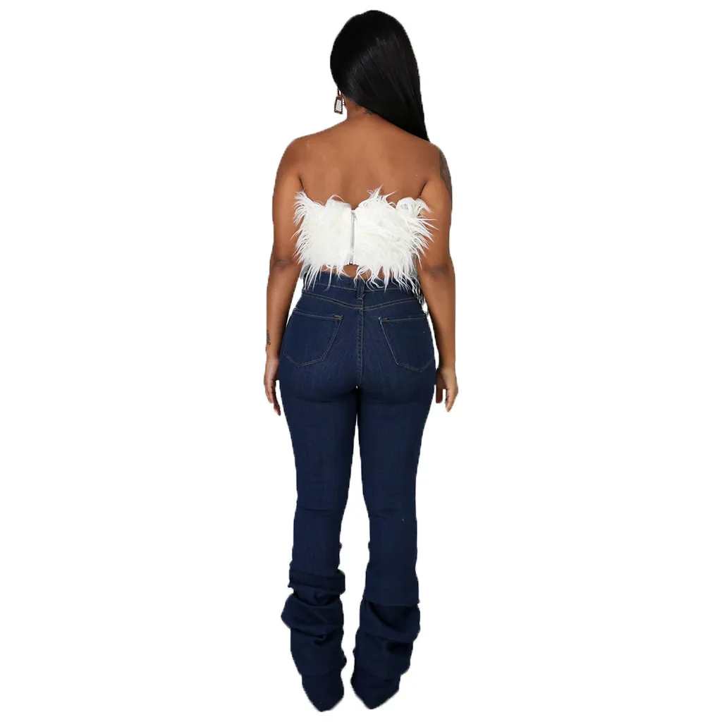 Fashion Women Streetwear Denim Pants Female Long Trousers Bodycon Bottoms Jeans Women Ripped Hole Stacked Jeans Pants
Fashion Women Streetwear Denim Pants Female Long Trousers Bodycon Bottoms Jeans Women Ripped Hole Stacked Jeans Pants