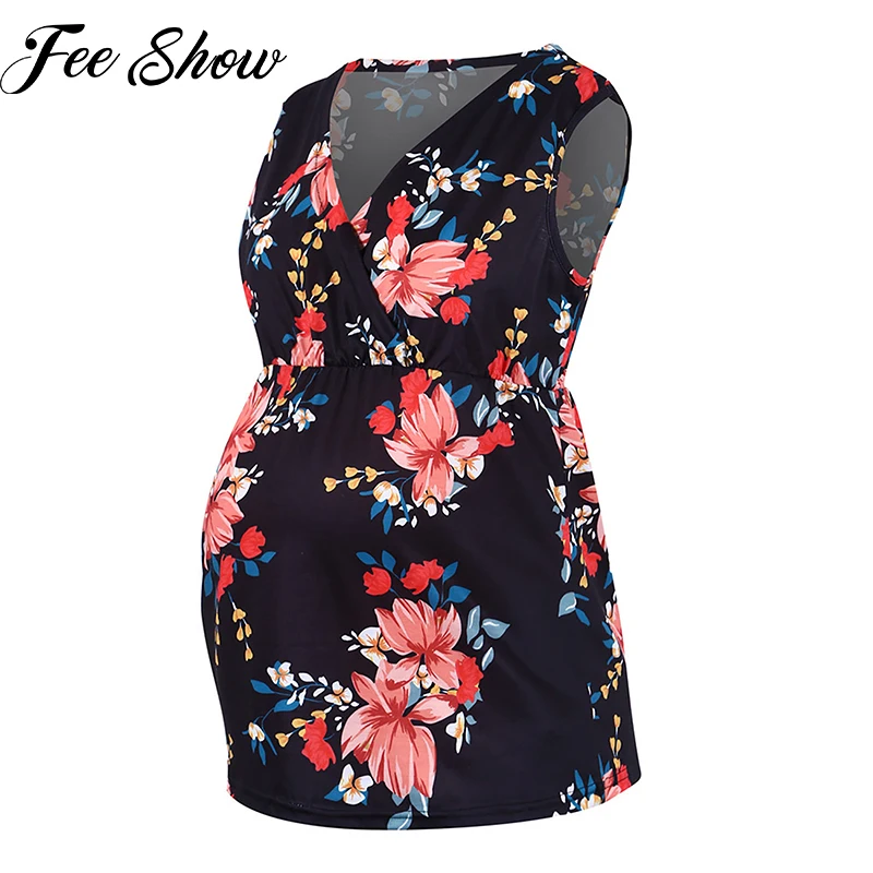 Maternity Blouses Summer Fashion V-Neck Sleeveless Floral Print T-Shirts Clothes for Pregnant Women Elegant Pregnancy Shirt Tops
Maternity Blouses Summer Fashion V-Neck Sleeveless Floral Print T-Shirts Clothes for Pregnant Women Elegant Pregnancy Shirt Tops