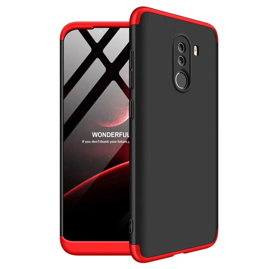 Чехол GKK для Xiaomi Pocophone F1 ударопрочный противоударный чехол 3 в 1 жесткий Гибридный