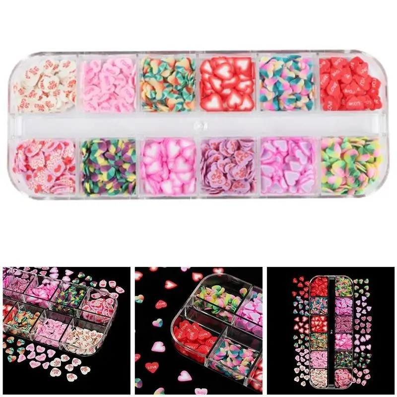 Polymer Clay Slices Sequins for Nail Design Valentines Love Heart Flakes Nail Decorations Polish Manicure Nail Art Accessories
Polymer Clay Slices Sequins for Nail Design Valentines Love Heart Flakes Nail Decorations Polish Manicure Nail Art Accessories
