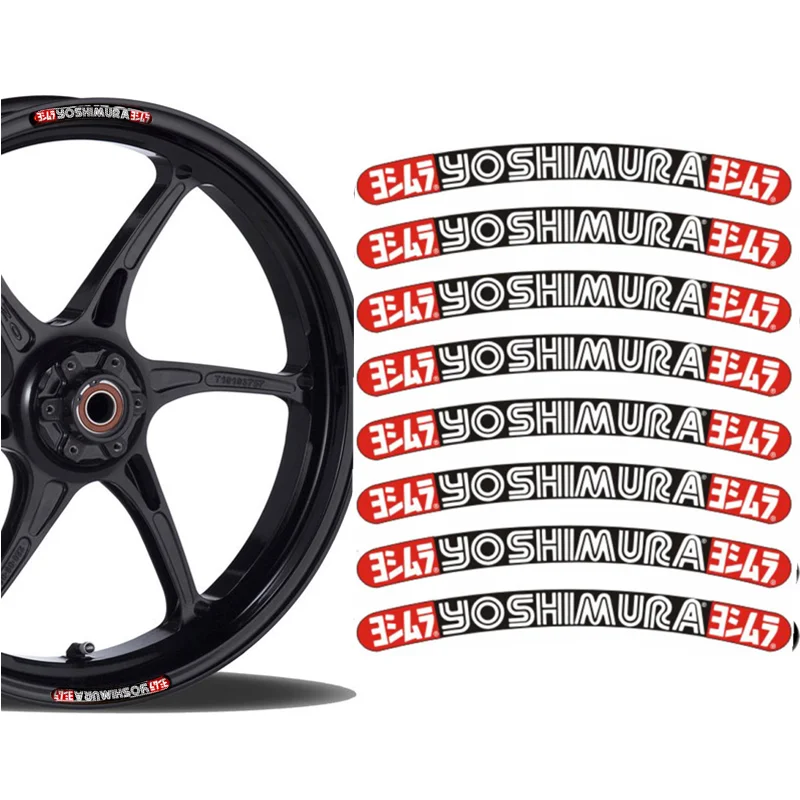 8Pcs/Lot Yoshimura 3D Gel Stickers Motorcycle Wheel Hub Rim Strip Decal Car Sticker For 16 17 18 21 inch Wheel
8Pcs/Lot Yoshimura 3D Gel Stickers Motorcycle Wheel Hub Rim Strip Decal Car Sticker For 16 17 18 21 inch Wheel