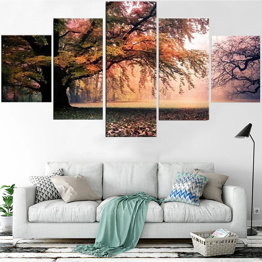 5 Pieces Wall Art Canvas Painting Landscape Autumn Tree Poster Modern Living Room Home Decoration Modular Pictures Framework
5 Pieces Wall Art Canvas Painting Landscape Autumn Tree Poster Modern Living Room Home Decoration Modular Pictures Framework