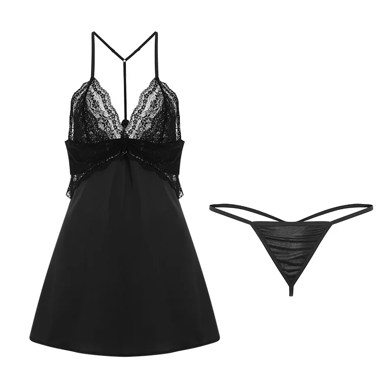 European and American New Pajamas Sexy Lace Court Style Princess Sling Nightdress Home Wear sexy women lingere set dresses
European and American New Pajamas Sexy Lace Court Style Princess Sling Nightdress Home Wear sexy women lingere set dresses