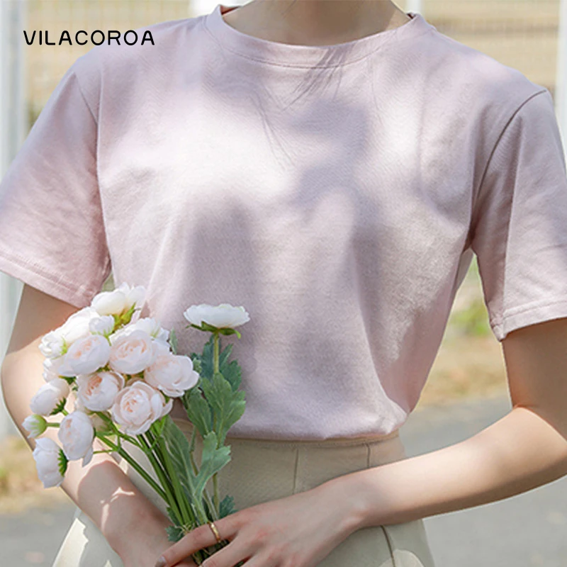 Summer Cropped Tops Slim Solid Color Tops Tshirts Ladies O-Neck Short Sleeves Pullover Women's Clothing Cotton Blouse Women Tops 
Summer Cropped Tops Slim Solid Color Tops Tshirts Ladies O-Neck Short Sleeves Pullover Women's Clothing Cotton Blouse Women Tops