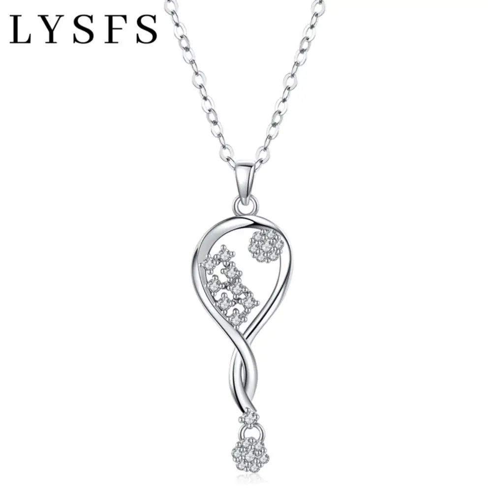 LYSFS Trendy Elegant AAA zircon 925 Sterling Silver Natural Pendant Necklace Fine Jewelry for Women
LYSFS Trendy Elegant AAA zircon 925 Sterling Silver Natural Pendant Necklace Fine Jewelry for Women