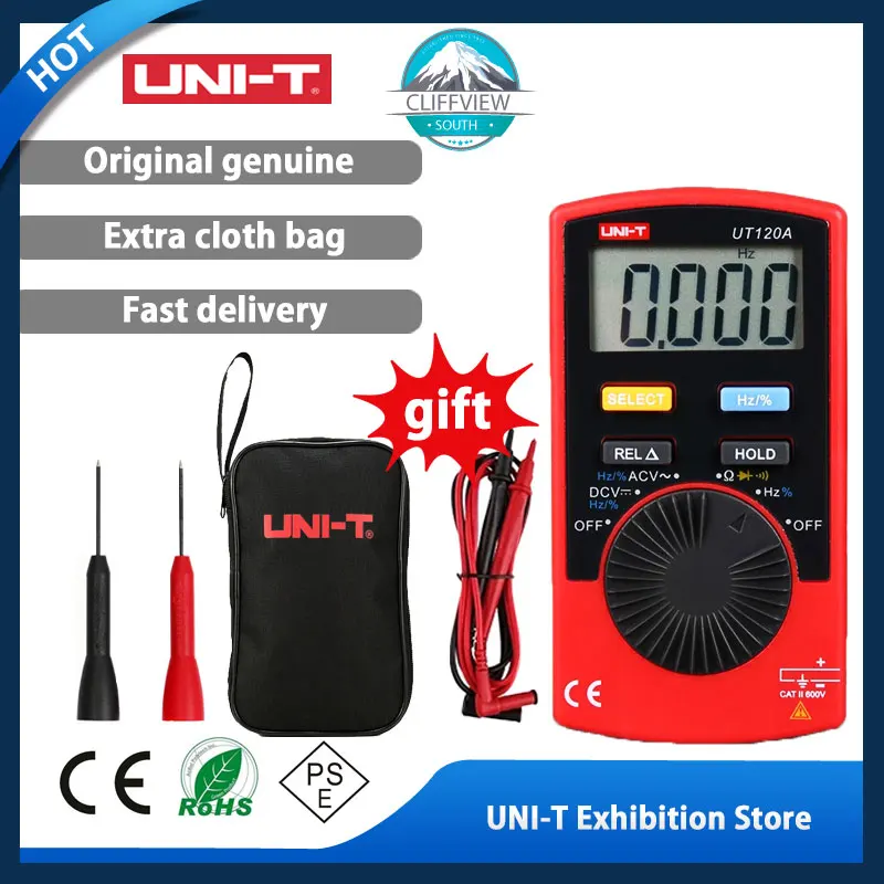 UNI-T UT120A Pocket Size Stype Digital Multimeter Frequency Diode Auto Range Easy Carry
UNI-T UT120A Pocket Size Stype Digital Multimeter Frequency Diode Auto Range Easy Carry