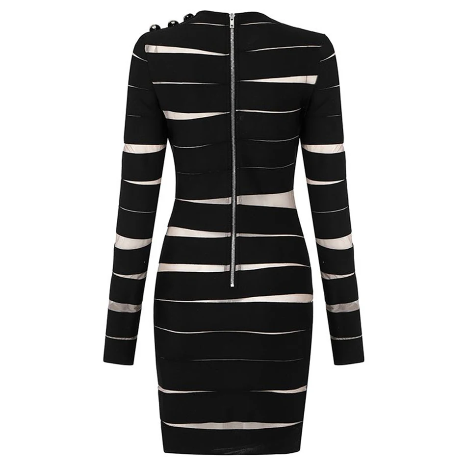 2020 Fall New Women'S Sexy Hollow Black Lace Long Sleeve Bandage Mini Dress Fashionable Celebrity Club Party 
2020 Fall New Women'S Sexy Hollow Black Lace Long Sleeve Bandage Mini Dress Fashionable Celebrity Club Party