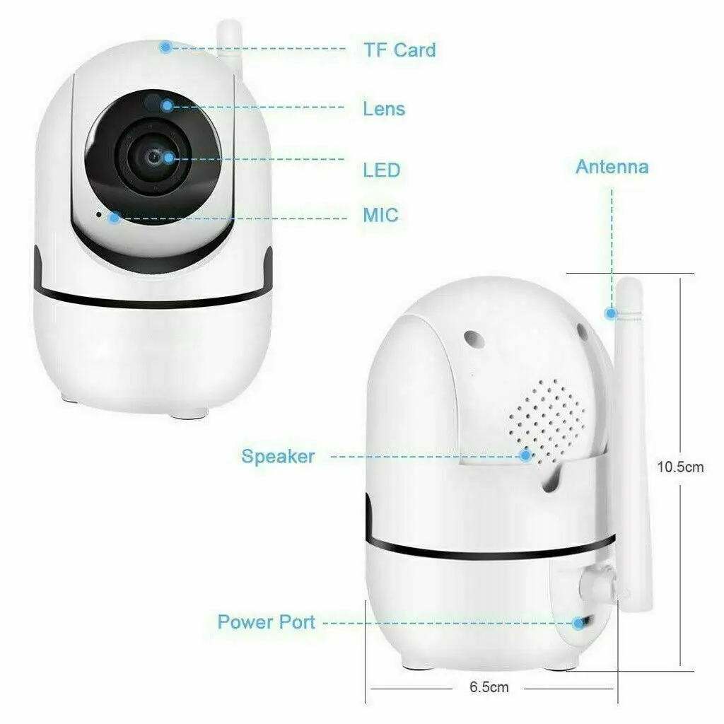 Wifi IP Camera 1080P FHD PTZ Auto Tracking Home Security Camera Night Vision Two Way Audio Wireless CCTV Surveillance Cameras
Wifi IP Camera 1080P FHD PTZ Auto Tracking Home Security Camera Night Vision Two Way Audio Wireless CCTV Surveillance Cameras