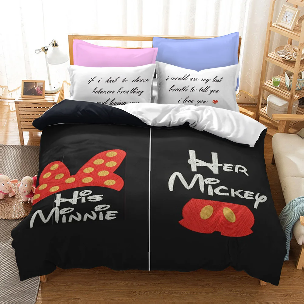Disney Mickey Minnie Bedding Set Duvet Cover and Pillowcase Full Size Bed Set Comforter Set for Bedding
Disney Mickey Minnie Bedding Set Duvet Cover and Pillowcase Full Size Bed Set Comforter Set for Bedding