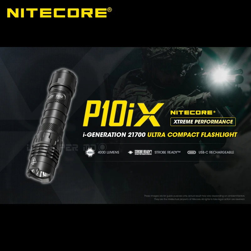 Оригинальный перезаряжаемый фонарик NITECORE P10ix Hrad светильник 4000 люменов режим