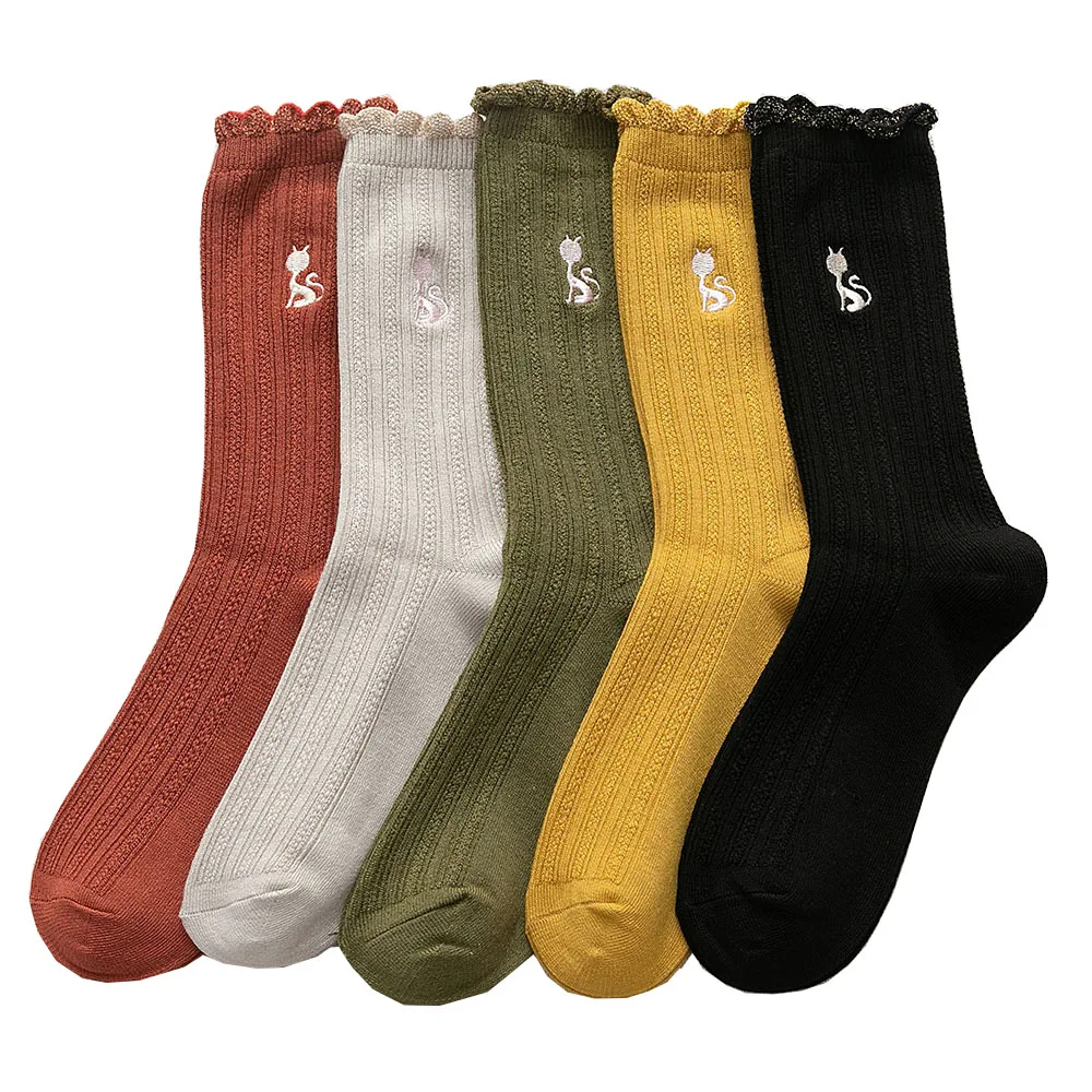 New Women's Bamboo Fiber Embroidered Tube Trend Cartoon Fox Pattern High Quality Casual Socks 5 Pair
New Women's Bamboo Fiber Embroidered Tube Trend Cartoon Fox Pattern High Quality Casual Socks 5 Pair
