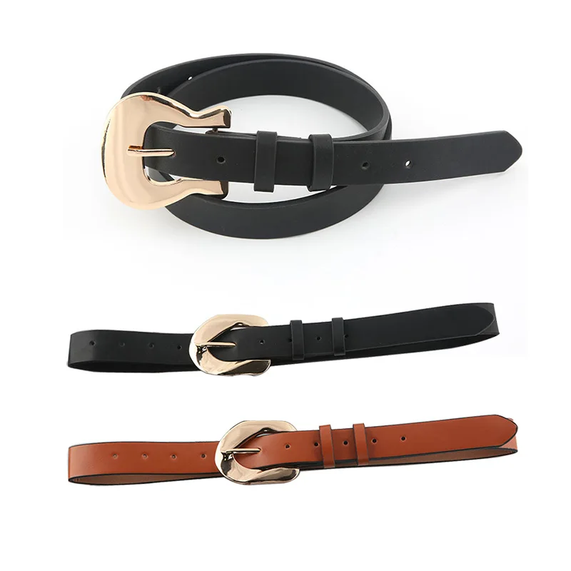 2020 PU Leather Belt Women Personality Belts Luxury Brand Design Gold Buckle Black Waist Strap Pants Trousers Female Waistband
2020 PU Leather Belt Women Personality Belts Luxury Brand Design Gold Buckle Black Waist Strap Pants Trousers Female Waistband