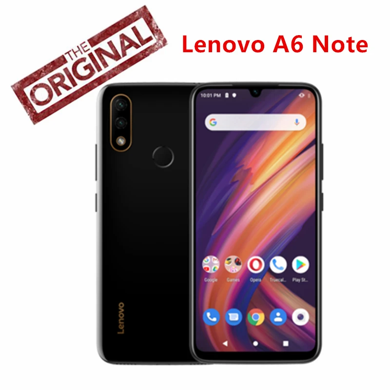 Lenovo A6 Note смартфон с восьмиядерным процессором MTK P22 ОЗУ 3 ГБ ПЗУ 32 19 5: 9 6 09 дюймов 4000