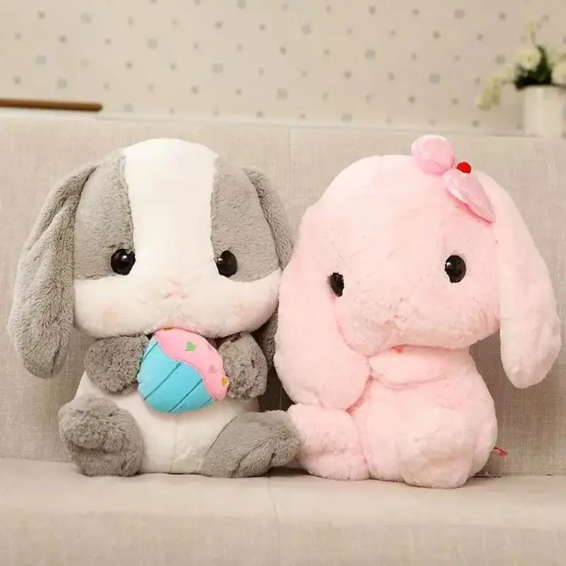 Симпатичные мягкие Lop кролик розовая плюшевая игрушка мягкая на выпускном день
