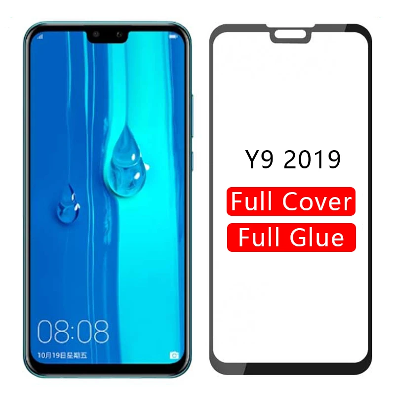case for huawei y9 2019 cover tempered glass screen protector on y 9 9y y92019 protective phone coque bag 6.5 film glas safety | Мобильные