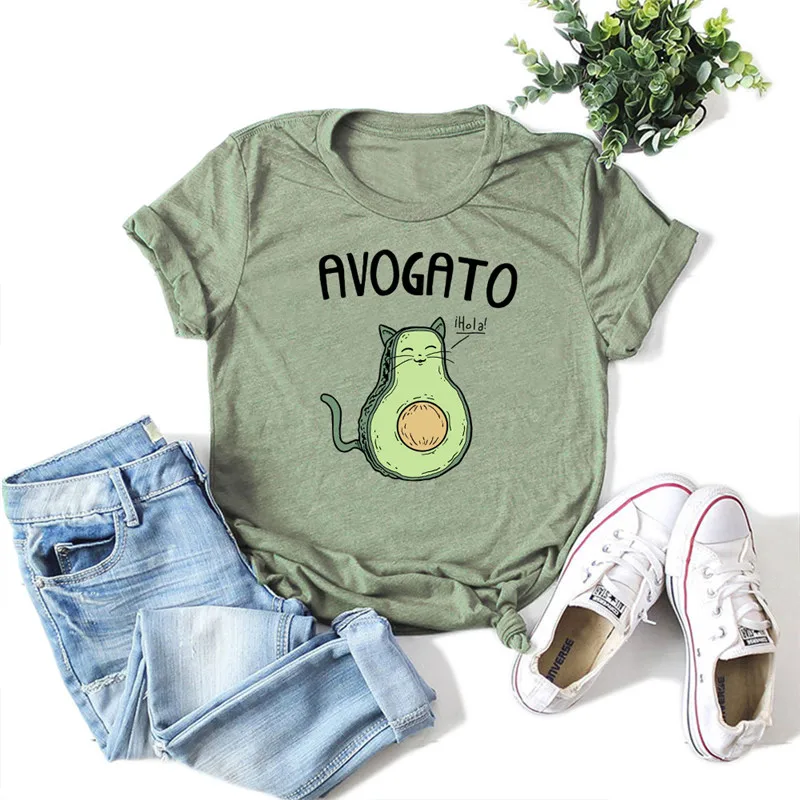 Summer Women Cotton Shirts Cartoon Avocado Print Lady Print Tee Graphic T Top Female O Neck Short Sleeve Tshirts Clothes T-Shirt
Summer Women Cotton Shirts Cartoon Avocado Print Lady Print Tee Graphic T Top Female O Neck Short Sleeve Tshirts Clothes T-Shirt