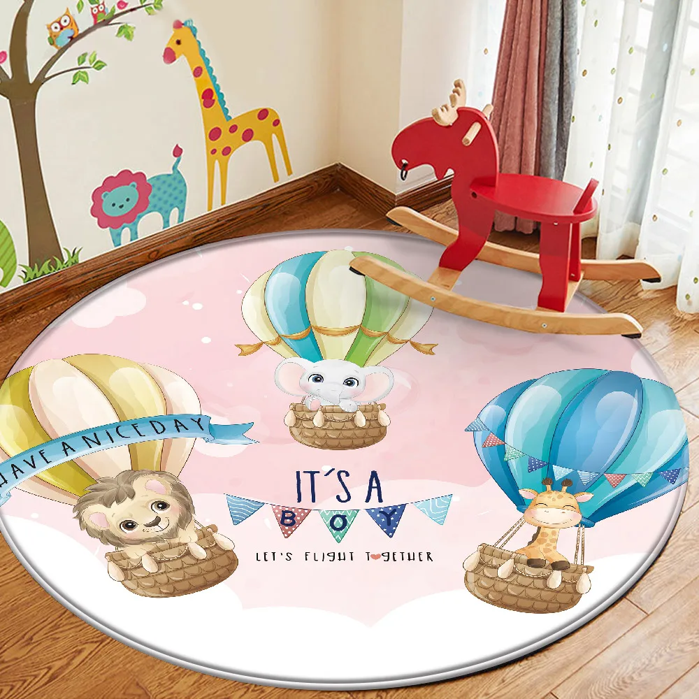 Comfortable Round Carpet Non-Slip Children Flannel Alfombra Infantil Hot Air Balloon Animal Pattern Tappeto Dywan Hot Sellling
Comfortable Round Carpet Non-Slip Children Flannel Alfombra Infantil Hot Air Balloon Animal Pattern Tappeto Dywan Hot Sellling