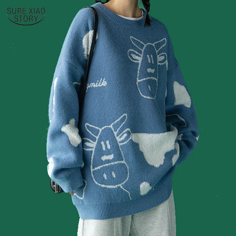 Winter Student Trend Sweater Casual Pullover Korean Loose Wild Sweater All-match Coat Autumn Sweet Pullover Sweater Female 17157
Winter Student Trend Sweater Casual Pullover Korean Loose Wild Sweater All-match Coat Autumn Sweet Pullover Sweater Female 17157