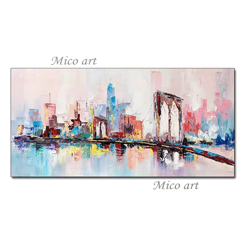 No Framed Hand Painted Colorful City Bridge Oil Painting On Canvas Art 100% Home Decor Scenery Oil Painting On Canvas Wall Pict
No Framed Hand Painted Colorful City Bridge Oil Painting On Canvas Art 100% Home Decor Scenery Oil Painting On Canvas Wall Pict