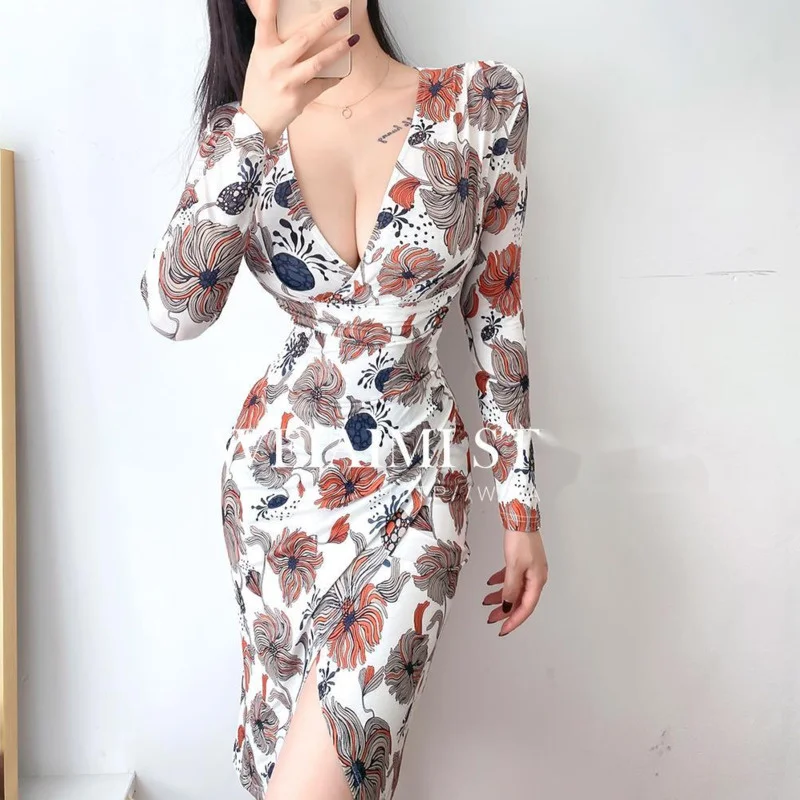 Cute loli French Elegant Evening Dress Thin High Waist Korean Women Split Skinny Hip Sexy Hot V Neck Dresses Women Irregular N4Z 
Cute loli French Elegant Evening Dress Thin High Waist Korean Women Split Skinny Hip Sexy Hot V Neck Dresses Women Irregular N4Z