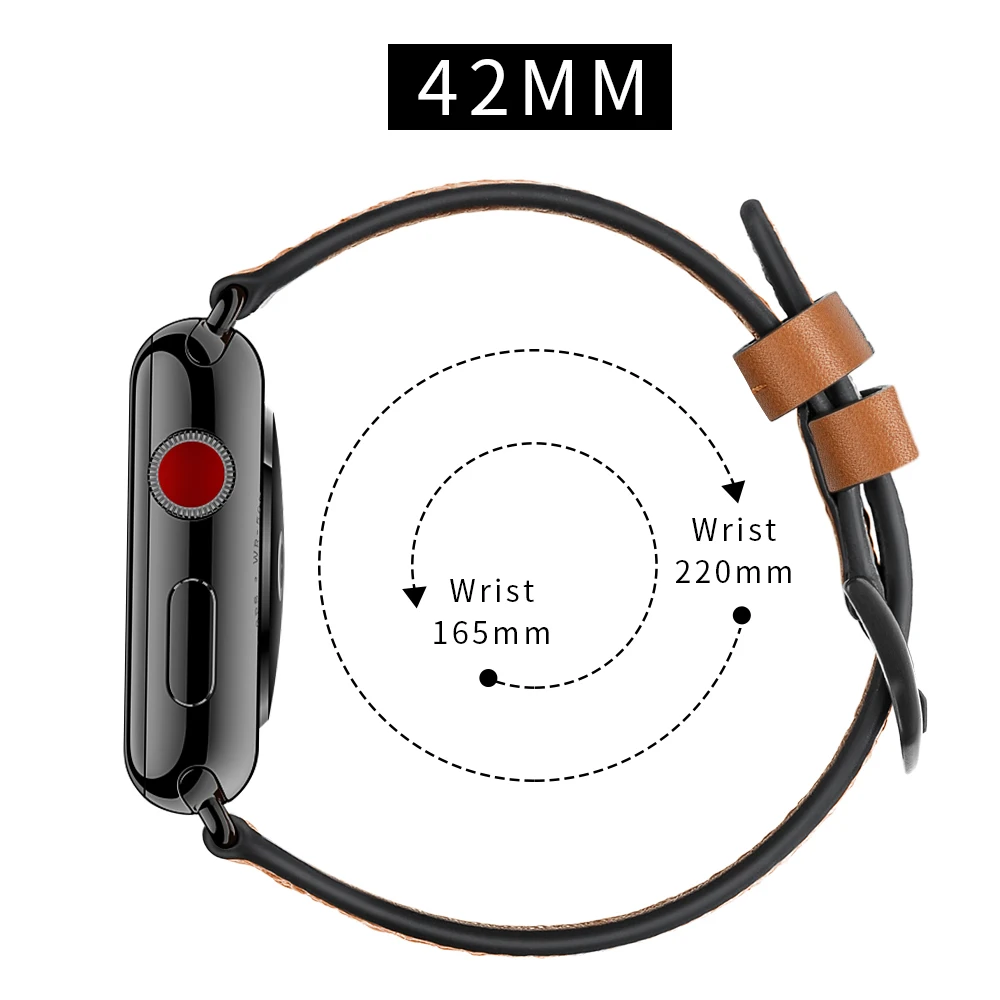 Bracelet for Apple Watch Series 5 4 44mm Watchband Genunine Leather Black Buckle Wrist Strap for Apple Watch 3 2 Band 42
Bracelet for Apple Watch Series 5 4 44mm Watchband Genunine Leather Black Buckle Wrist Strap for Apple Watch 3 2 Band 42
