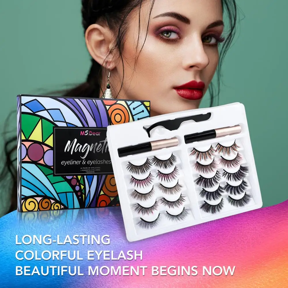 10 Pairs 3D Reusable Magnetic False Eyelashes Set 2pcs Tube Eyeliner Kit 1pc Tweezer Long Lasting Extended Eye Lashe No Glue
10 Pairs 3D Reusable Magnetic False Eyelashes Set 2pcs Tube Eyeliner Kit 1pc Tweezer Long Lasting Extended Eye Lashe No Glue