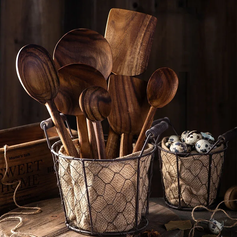 Thai Teak Wooden Non-stick Spatula Coffee Spoon for Cooking Wood Kitchen Cooking Utensils Supplies Cocina Kitchen Tool Set
Thai Teak Wooden Non-stick Spatula Coffee Spoon for Cooking Wood Kitchen Cooking Utensils Supplies Cocina Kitchen Tool Set