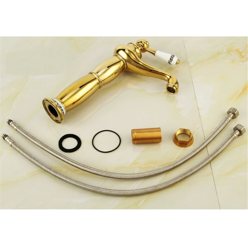 Bathroom Faucet Antique Bronze Finish Brass Basin Sink Solid Brass Faucets Single Handle Water Mixer Taps Bath Crane 
Bathroom Faucet Antique Bronze Finish Brass Basin Sink Solid Brass Faucets Single Handle Water Mixer Taps Bath Crane