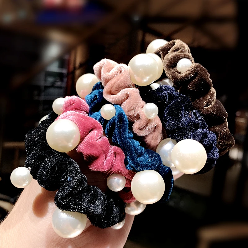 New Fashion Pearl Coral Velvet Scrunchie Women Girl Elastic Hair Rubber Bands Accessories Ponytail Holder Gum Headdress Headwear
New Fashion Pearl Coral Velvet Scrunchie Women Girl Elastic Hair Rubber Bands Accessories Ponytail Holder Gum Headdress Headwear