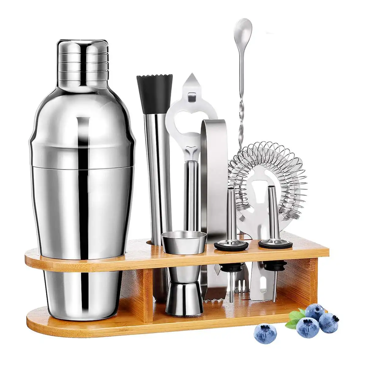10PCS Mojito Cocktail Bar Shaker Mixer Maker Ice Tong Muddler Barware Stainless Steel Bar Sets Bartender Tools with bamboo Rack
10PCS Mojito Cocktail Bar Shaker Mixer Maker Ice Tong Muddler Barware Stainless Steel Bar Sets Bartender Tools with bamboo Rack