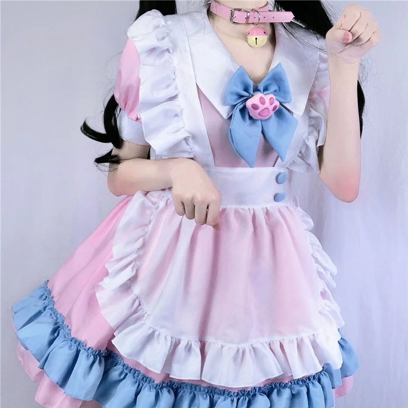 Women Maid Outfit Cosplay Pink Sweet Lolita Gothic Dress Kawaii Anime Costume Apron Dress Uniform Plus Size Halloween Costume
Women Maid Outfit Cosplay Pink Sweet Lolita Gothic Dress Kawaii Anime Costume Apron Dress Uniform Plus Size Halloween Costume
