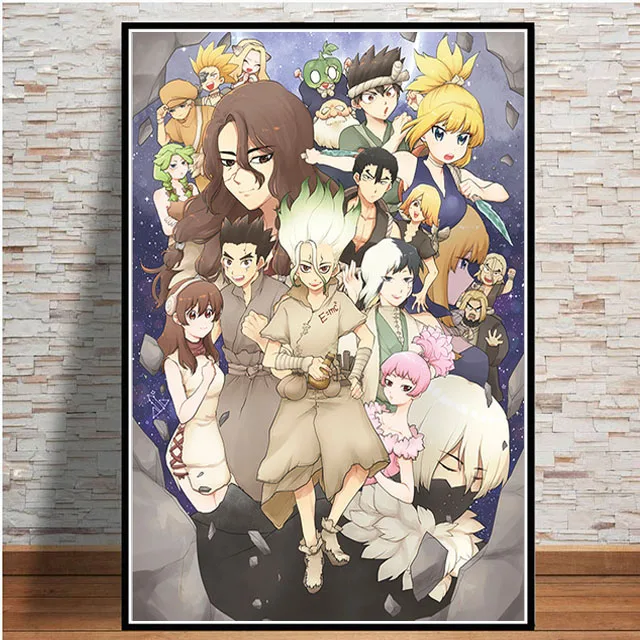Nordic Canvas Painting Poster Wall Art HD Printed Anime Dr STONE Ishigami Senku Shishio Tsukasa Pictures Living Room Home Decor
Nordic Canvas Painting Poster Wall Art HD Printed Anime Dr STONE Ishigami Senku Shishio Tsukasa Pictures Living Room Home Decor