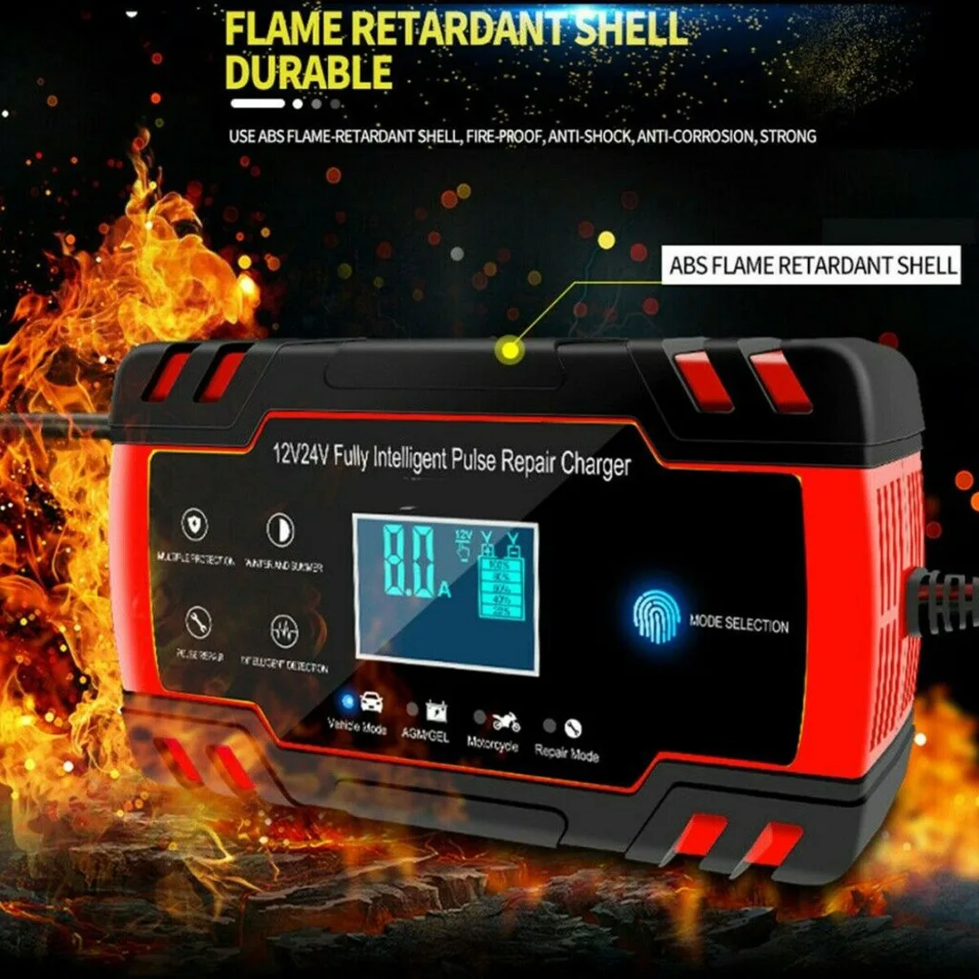 1pc 12V 8A 24V4A 110V-240V Touch Screen Pulse Repair LCD Battery Charger For Car Motorcycle Lead Acid Battery Agm Gel Wet Tool
1pc 12V 8A 24V4A 110V-240V Touch Screen Pulse Repair LCD Battery Charger For Car Motorcycle Lead Acid Battery Agm Gel Wet Tool