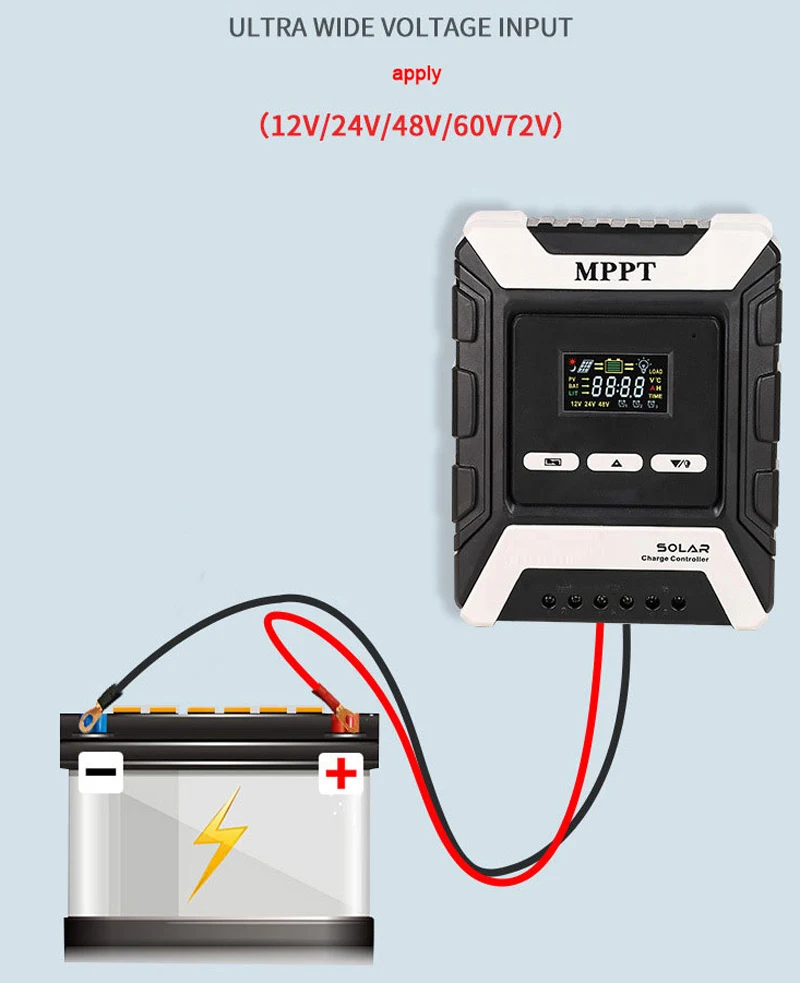 Контроллер заряда солнечной батареи MPPT, 50 А, двойной USB ЖК-дисплей, 12 В/24 В/48 В, автоматический регулятор заряда солнечной панели
Контроллер заряда солнечной батареи MPPT, 50 А, двойной USB ЖК-дисплей, 12 В/24 В/48 В, автоматический регулятор заряда солнечной панели