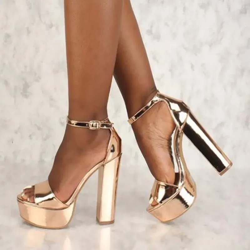 Rose Gold Women 13CM Square Heels Sandals Peep Toe High Platform Ankle Strap Banquet Dress Shoes Chunky Heels Ladies Pump
Rose Gold Women 13CM Square Heels Sandals Peep Toe High Platform Ankle Strap Banquet Dress Shoes Chunky Heels Ladies Pump