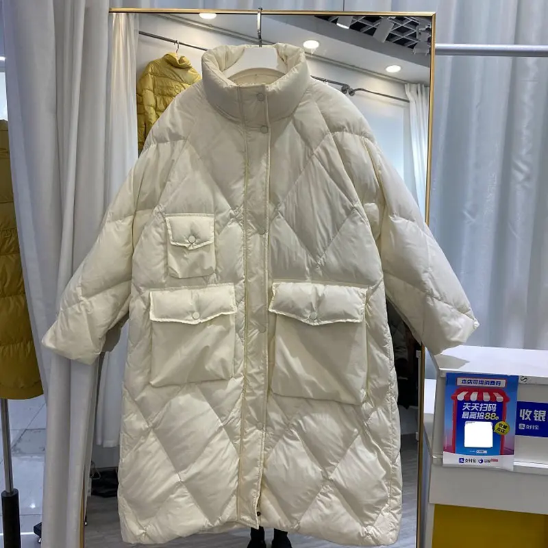 Lightweight And Windproof Women Casual Down Jacket 2021Mid-Length New Stand-Up Collar Loose White Duck Warmth Ladies Parka Coat
Lightweight And Windproof Women Casual Down Jacket 2021Mid-Length New Stand-Up Collar Loose White Duck Warmth Ladies Parka Coat