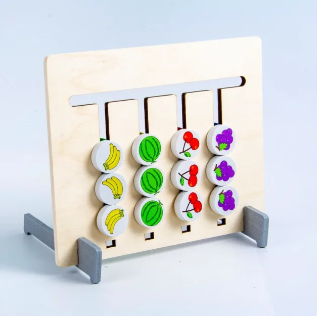 Montessori 2 in 1 logical game wooden matching toy Preschool educational Montessori board games fruit color cognition
Montessori 2 in 1 logical game wooden matching toy Preschool educational Montessori board games fruit color cognition