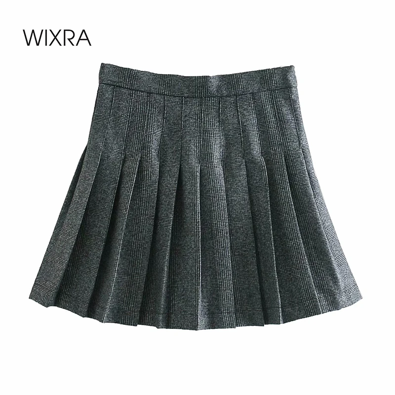 Женские плиссированные мини-юбки в серую клетку Wixra, одежда для девочек в консервативном стиле с высокой талией на весну и лето
Женские плиссированные мини-юбки в серую клетку Wixra, одежда для девочек в консервативном стиле с высокой талией на весну и лето