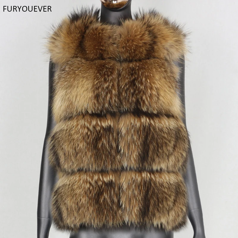 FURYOUEVER 2020 New Winter Real Fur Vest Women's Coat Natural Raccoon Fur Big Fluffy Thick Warm Outerwear Waistwear Sleeveless
FURYOUEVER 2020 New Winter Real Fur Vest Women's Coat Natural Raccoon Fur Big Fluffy Thick Warm Outerwear Waistwear Sleeveless